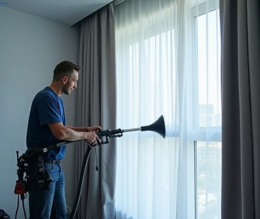 Professional drapes cleaning process tools Matty Curtain Cleaning blacksoil